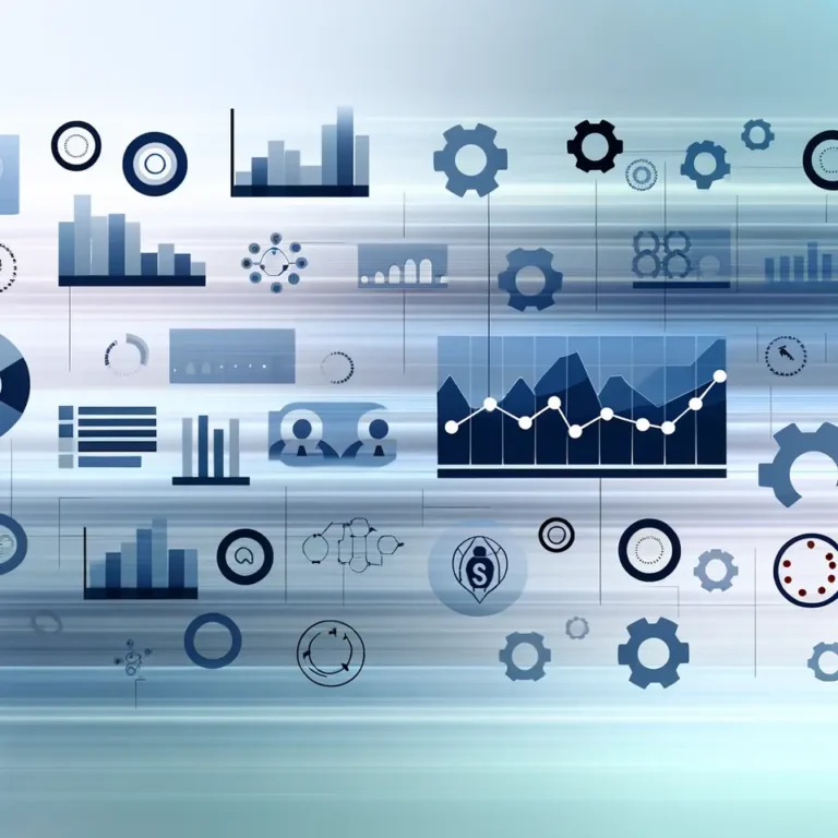 Digital business analytics dashboard displaying charts metrics and performance indicators on a screen
